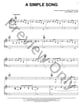 A Simple Song piano sheet music cover